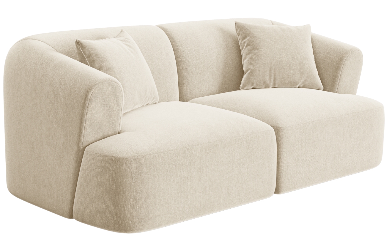 Cosmopolitan Design Světle béžová sametová dvoumístná pohovka Campi 180 cm