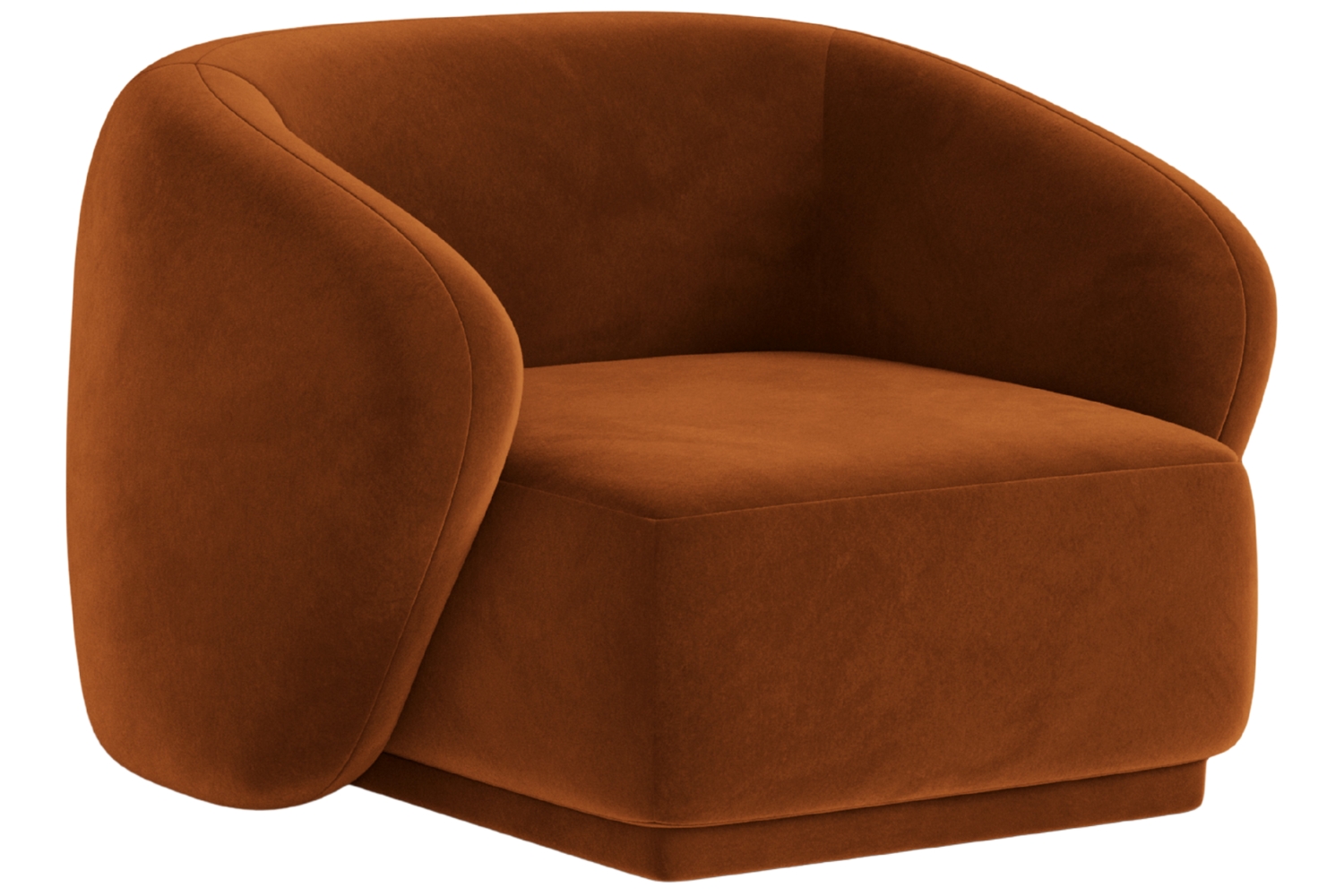 Maison Heritage Terakotově oranžové sametové křeslo Jane