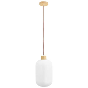 Nordic Living Bílé závěsné světlo Argallo 20 cm
