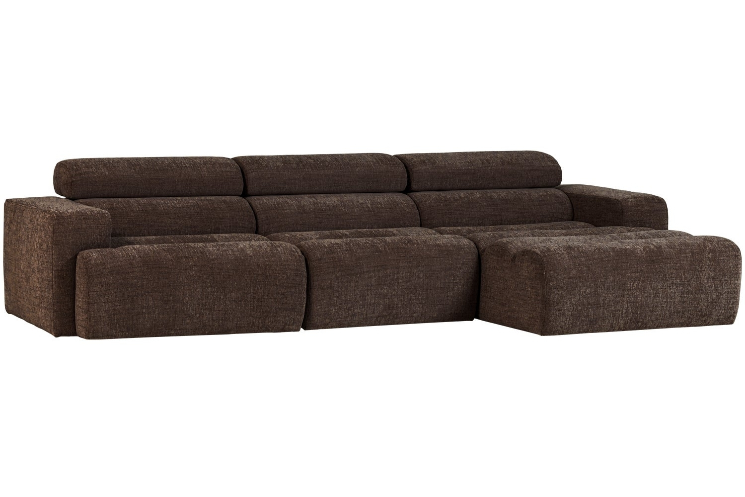 WOOOD Tmavě hnědá rohová pohovka Novi 300 cm