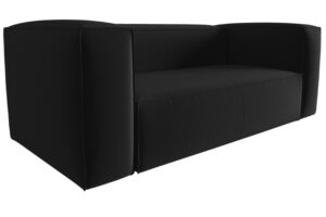 Cosmopolitan Design Černá sametová dvoumístná pohovka Mackay 150 cm