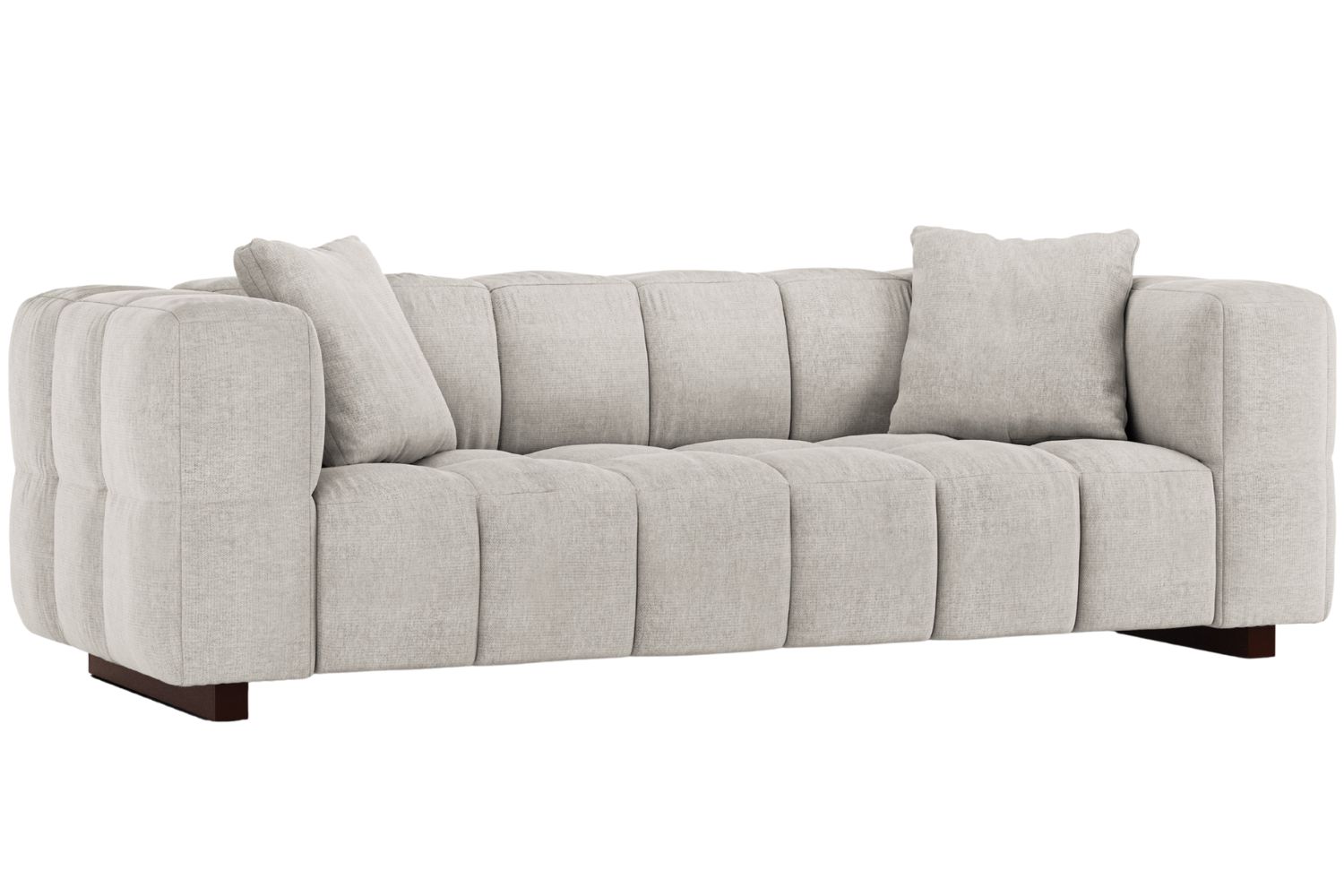 Micadoni Světle béžová rozkládací pohovka Puma 260 cm