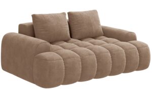Cosmopolitan Design Tmavě béžová sametová dvoumístná pohovka Linz 175 cm