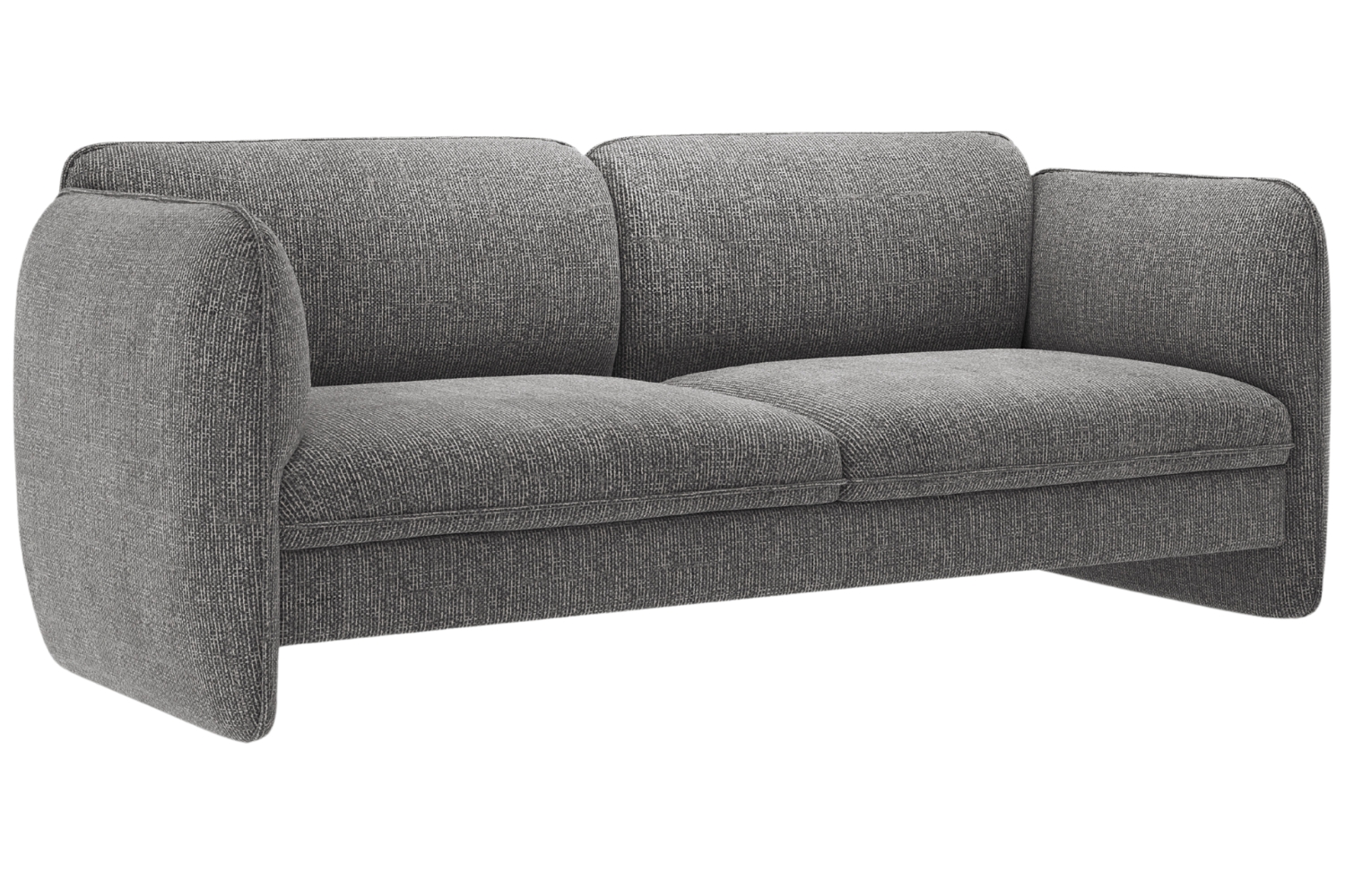 Micadoni Tmavě šedá trojmístná pohovka Georgia 204 cm