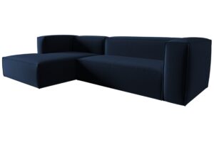 Cosmopolitan Design Královsky modrá sametová rohová pohovka Mackay 282 cm