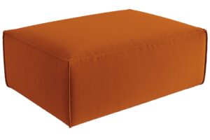 Cosmopolitan Design Terakotově oranžová sametová podnožka Mackay 100 x 69 cm