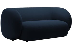 Micadoni Královsky modrá sametová dvoumístná pohovka Kate 183 cm