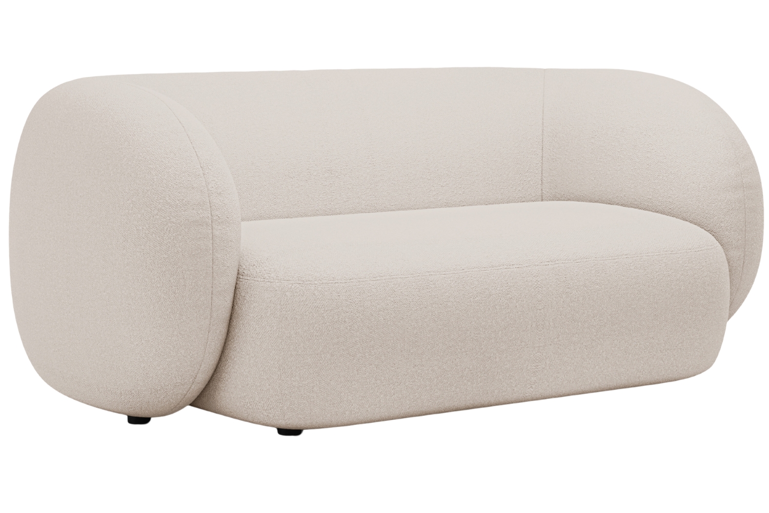 Micadoni Béžová bouclé dvoumístná pohovka Kate 183 cm