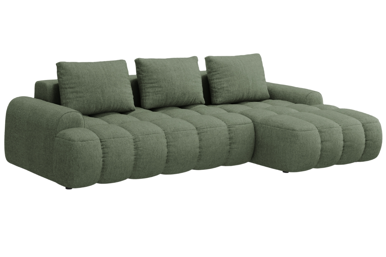 Cosmopolitan Design Zelená rozkládací pohovka Linz 275 cm