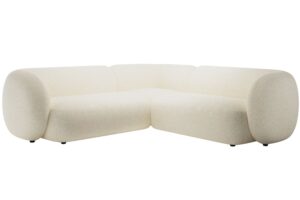 Micadoni Světle béžová rohová pohovka Kate 252 cm