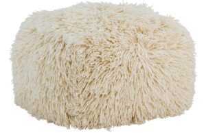 Bloomingville Béžový vlněný puf Lomba 60 x 60 cm