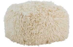 Bloomingville Béžový vlněný puf Lomba 60 x 60 cm