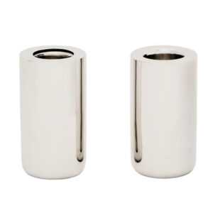 Kave Home Set dvou nerezových svícnů Nirela 7 cm