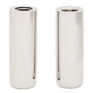 Kave Home Set dvou nerezových svícnů Nirela 11 cm