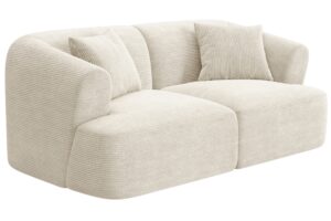 Cosmopolitan Design Krémově bílá manšestrová dvoumístná pohovka Campi 180 cm