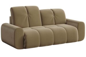 Devichy Hnědá sametová dvoumístná pohovka Tous 210 cm