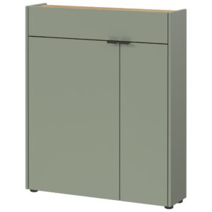 Germania Zelený botník Ameca 102 x 82 cm s dubovým dekorem