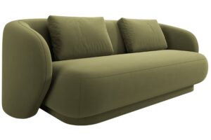 Cosmopolitan Design Zelená sametová dvoumístná pohovka Camden 169 cm