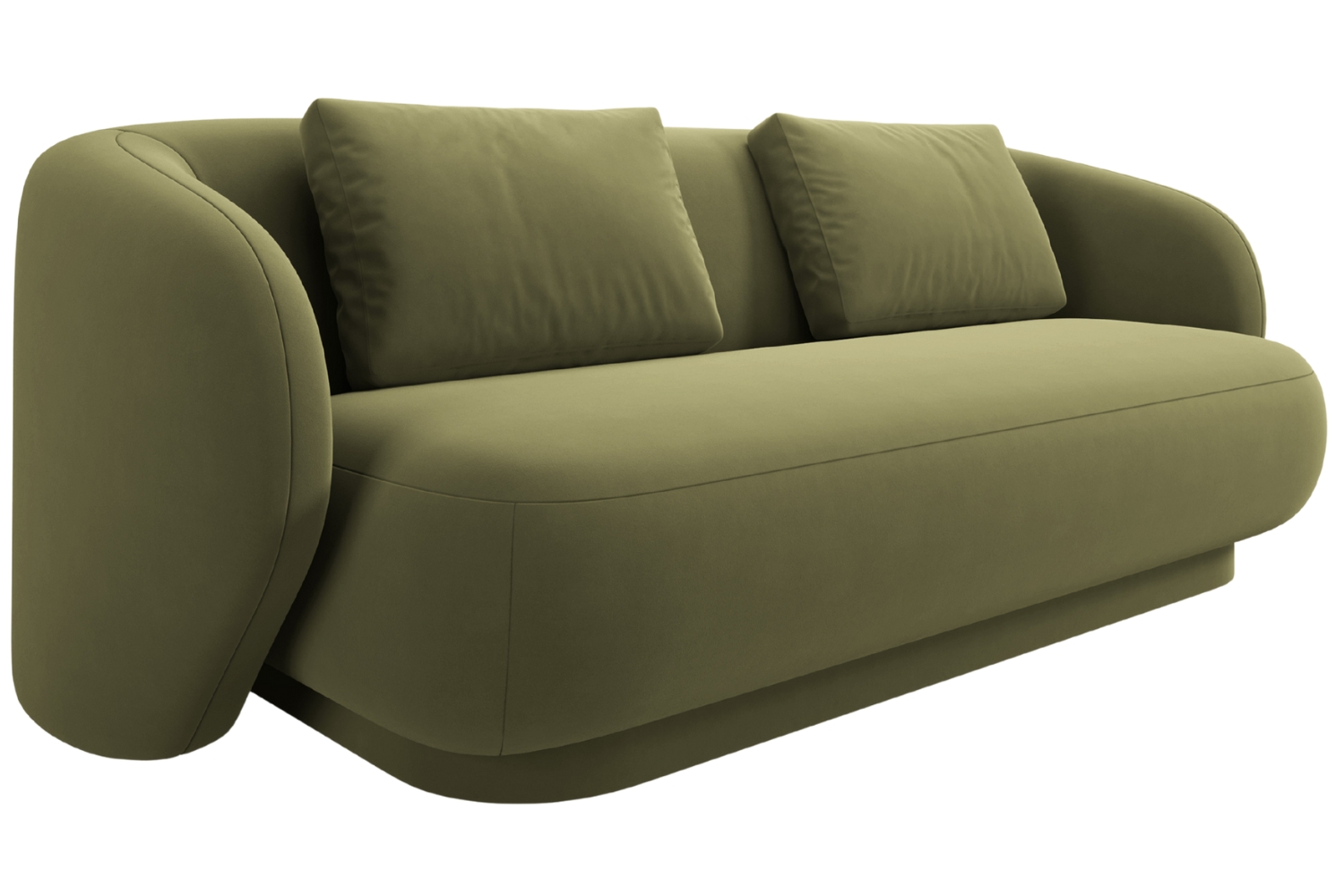 Cosmopolitan Design Zelená sametová dvoumístná pohovka Camden 169 cm