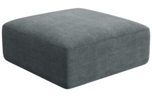 Cosmopolitan Design Šedá manšestrová podnožka Campi 90 x 90 cm