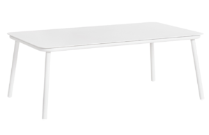 Bizzotto Bílý kovový zahradní stolek Spike 104 x 61 cm